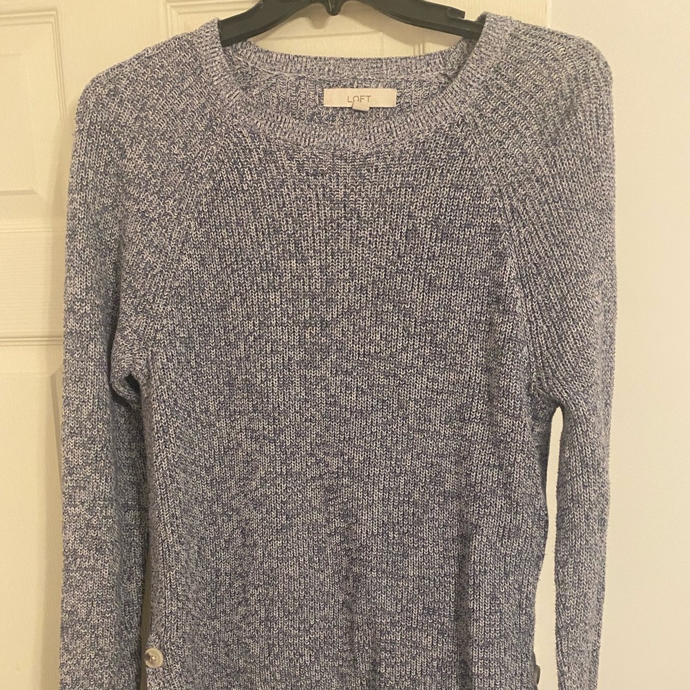 Loft Side Button Knit Sweater Tunic